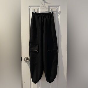 Hanfeitong Black Parachute Pants in Great Condition. Youth Size Large. $8